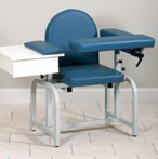 Clinton Blood Draw Chair with Flip Arm and Drawer